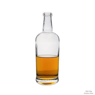 Wholesale Empty Crystal White Liquor Bottles 70cl Glass Bottle Whisky 