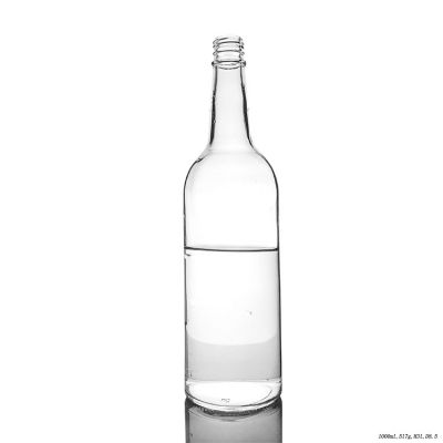 Factory Price 1 Liter Liquor Glass Vodka Bottle Wholesale 