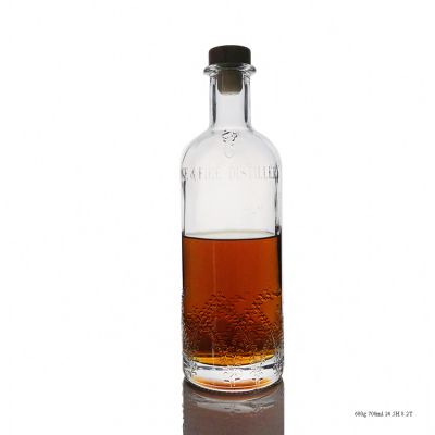 700ml Cylinder Shape Liquor Glass Bottle for Vodka Gin Rum 