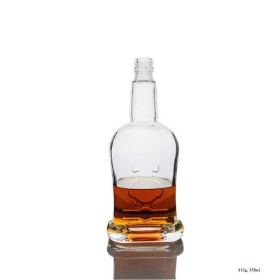Fancy Unique Shape 650ml Glass Liquor Bottle for Liquor 