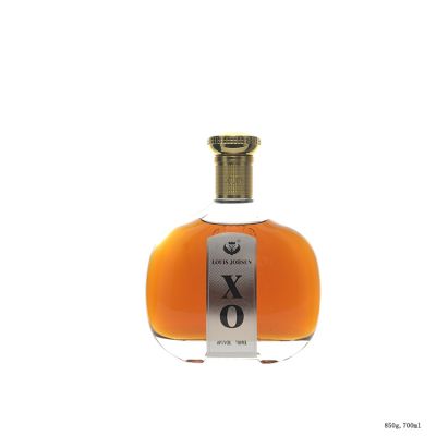 Factory Price Flat 700ml Brandy Spirit Liquor Glass Bottle 