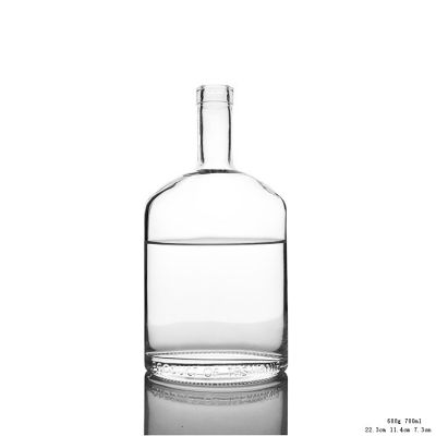 Factory Directly Fancy 700ml Super Flint Empty Liquor Bottle for Sale 