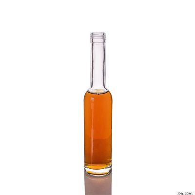 China Bottle Supplier Glass Bottle of Vodka 200ml Crystal White Liquor Glass Bottle 