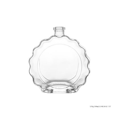 Flat Shape 1.5L 1500ml Empty Wine Glass Bottle for Brandy Liquor 