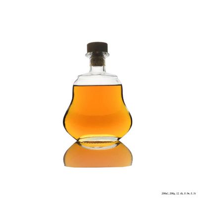 Factory Price 200ml Mini Clear Glass Spirit Bottle Alcohol Bottle 