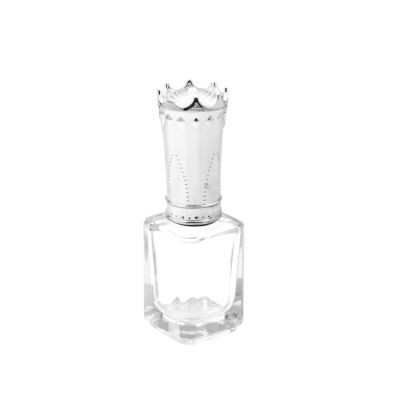 12ml crown shape top square gel nail polish glass bottle for gel nail polish 