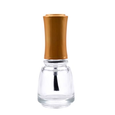 10ml clear enamel glass bottle for gel nail polish with brush