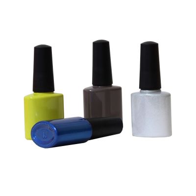 High Quality White Empty Nail Gel Polish Bottle With Black Cap 