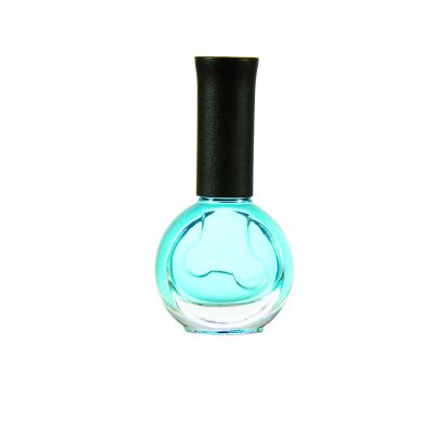 Wholesale Small Flat Round Glass Empty Nail Polish Bottles 12ml With Cap