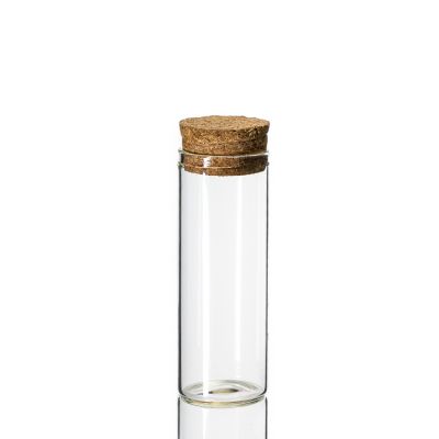 customer design kitchen storage containers 45ml Borosilicate glass jar with cork lid