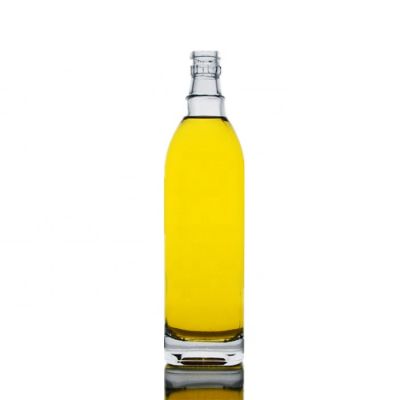 custom 500ml high quality clear square glass bottles for whisky vodka GIN
