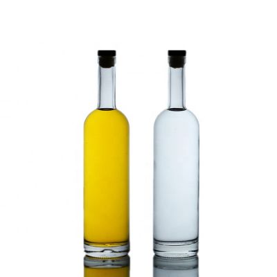 Stocked 375ml 750ml liquor bottles vodka glass bottle with cork top lid