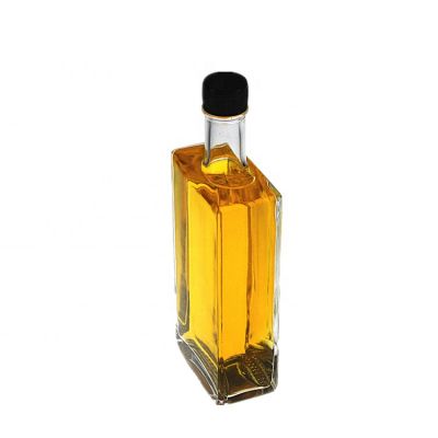 375ml 500ml empty square clear whisky spirits glass bottle 