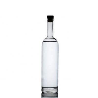 Fancy 70CL glass liquor bottle round wine glass bottle with cork top for whiskey alcohol vodka champagne 