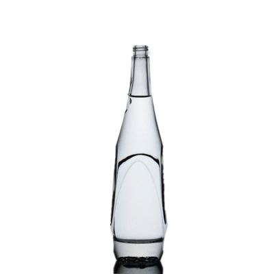 500ml thick bottom embossed liquor glass whisky bottle for vodka wholesale