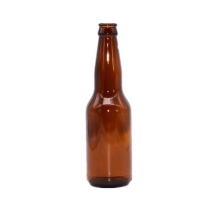 375ml long neck amber glass whisky beer spirit bottle with screw cap 