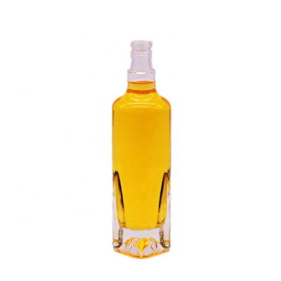 Hot wholesale 250ml 8oz thick bottom whisky glass bottle glass wine bottle with screw cap 