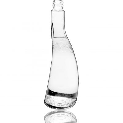 Special Design Wholesale 500ml Custom Made Unique Shaped Twisted Liquor Bottles 