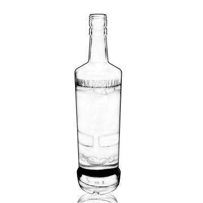 Healthy Food Grade Metal Cap Seal Brandy Cognac Crystal Liquor Glass Alcohol Bottle 700 ml 