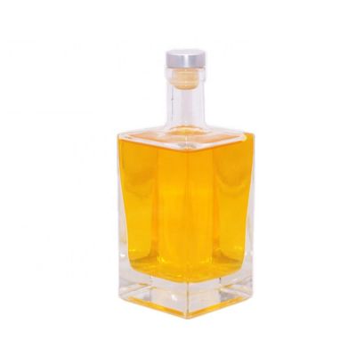 700ml thick bottom french square glass bottle for liquor wholesale weight 