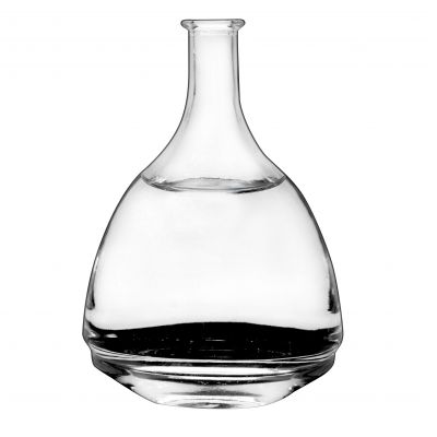 High quality customized transparent round vodka glass bottle 700ml 