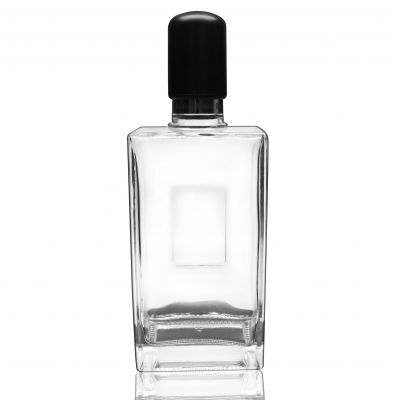 500 ml empty bulk whisky manufacturer square glass bottle for sale 