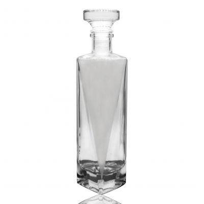 500ml spirit glass bottle wholesale wine glass bottles liquor bottle with glass cap 