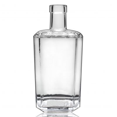 700ml glass spirits bottle drinks rectangular glass rum bottle