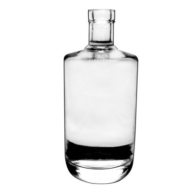 glass crystal white material 500ml round bottle whiskey glass wine bottle vodka glass bottle