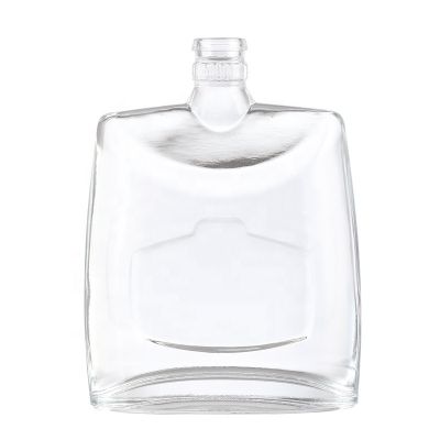 hot stamping 500ml 1000ml clear glass bottle of brandy 