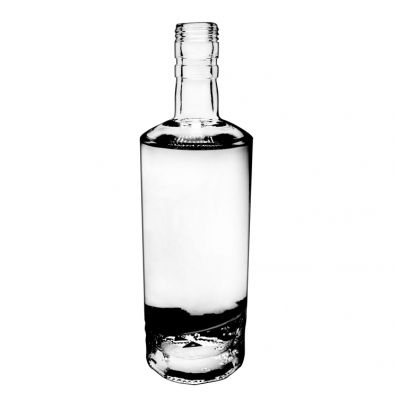 500ml glass crystal white material round bottle whiskey glass wine bottle vodka glass bottle 