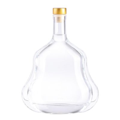 500ml 700ml 1000ml liquor brandy Glass Art Bottle Customize Glass Unique Shape Liquor Bottle 