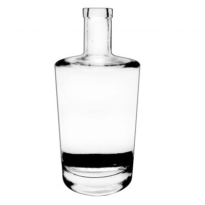 glass crystal white material 500ML round bottle whiskey glass wine bottle vodka glass bottle 