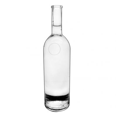 glass crystal white glass wine bottle vodka whisky glass wine bottle screen printing customized logo 750ml