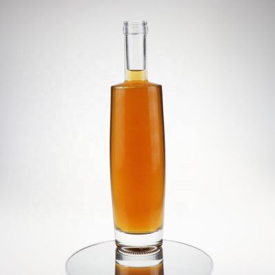 Wholesale 75cl 750ml glass vodka whiskey bottle with cork 
