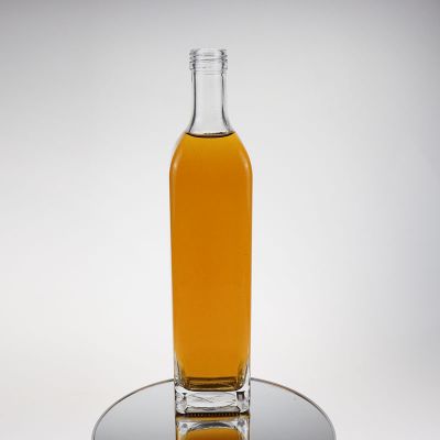 factory price square bulk vodka whiskey glass bottle with caps 750ml 3L 5000ml 
