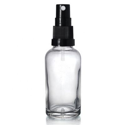 30ml clear Glass Bottle with Plastic Mist Spray Pump for disinfectant fluid