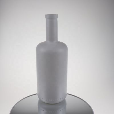 matte finish white chemically frosted glass bottle for bordeaux wine bottle 