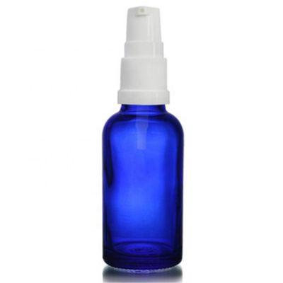 1oz blue essential spray empty oil bottle with plastic sprayer for Colognes