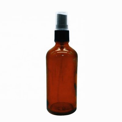 Custom 100ML Amber Empty Glass Cosmetic spray body Essential Oil perfume oil Bottles 