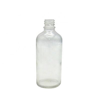 100Ml Clear Skin Care Glass Bottle With Electrochemical Aluminum Cap