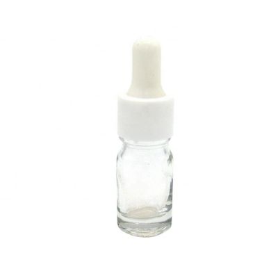 Custom Mini 5ML Clear Glass Essential Oil Bottle Cosmetic Packing Round