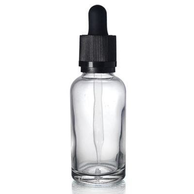 Custom food grade ejuice bottle 1oz/30ml glass round essential oil bottle dropper