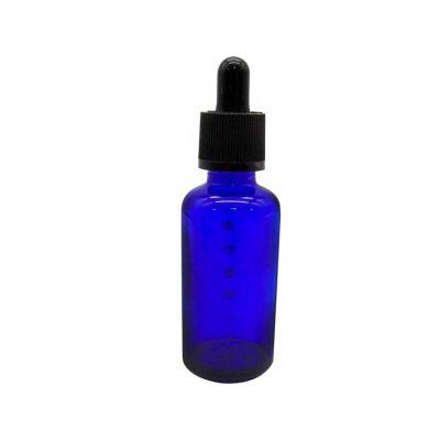Custom 50ML Blue Glass Cosmetic Perfume Essential Oil Bottle wholesale