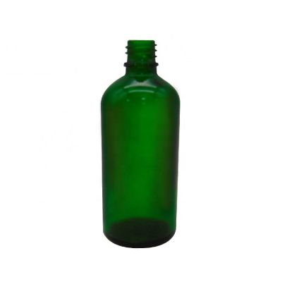 100Ml Green Skin Care Glass Bottle With Electrochemical Aluminum Cap 