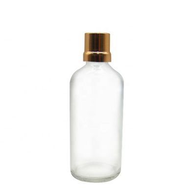 luxury cosmetic packaging high quality 100ml clear glass essential oil bottle