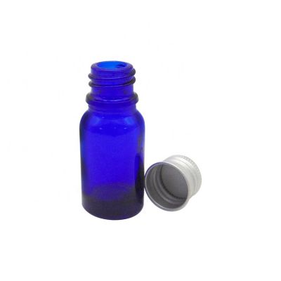 Empty Luxury 10ml Blue Colors Glass Dropper Bottle With Aluminum Cap 