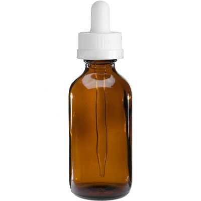 Round Amber 2OZ 60ml Essential Oil cbd oil Medical Glass Bottle with dropper