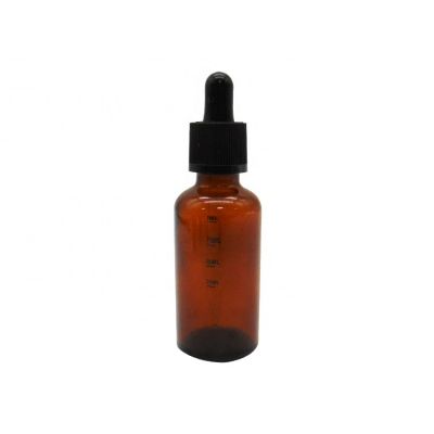 Custom empty 50ml amber essential oil glass bottle with dropper for cosmetic packaging 