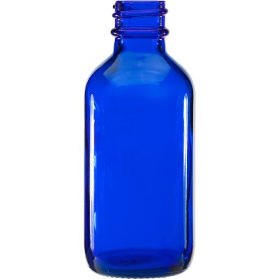 Luxury Cobalt Blue 60ml Essential Oil Medical Glass Bottle with Childproof Dropper Cap 